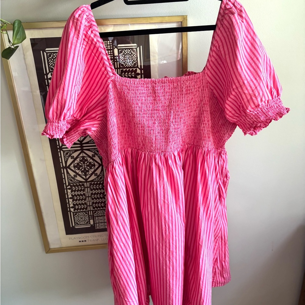 Draper James Pink Striped Mini Dress - Picture 8 of 8